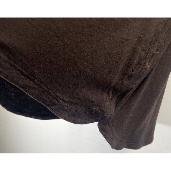 Chico's Zenergy Top Size XL Dark Brown Velvet Turtleneck Rayon Body Stretch - Picture 5 of 8